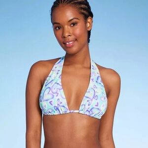 Wild Fable NWT Heart Print Bikini Top